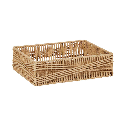 Paper Wicker Tray Tan 36x26x10cm