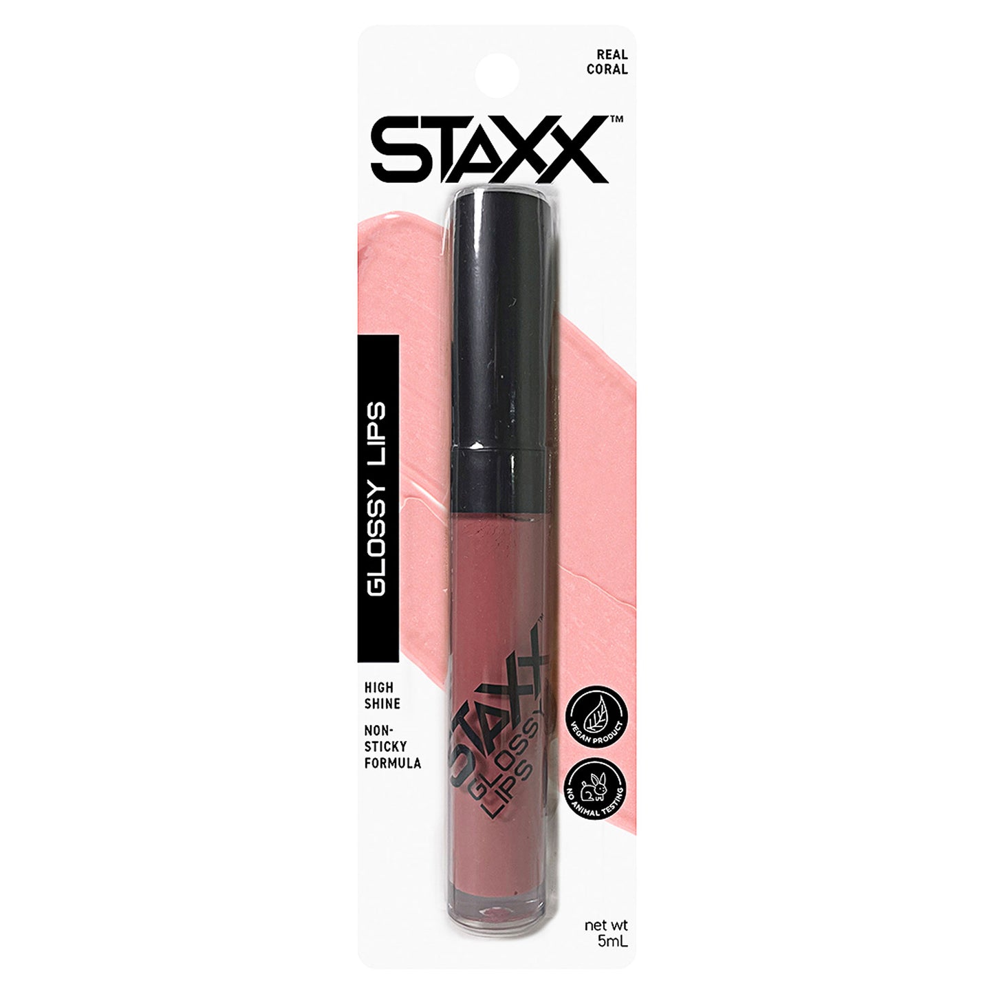 STAXX Glossy Lips Lip Gloss Real Coral