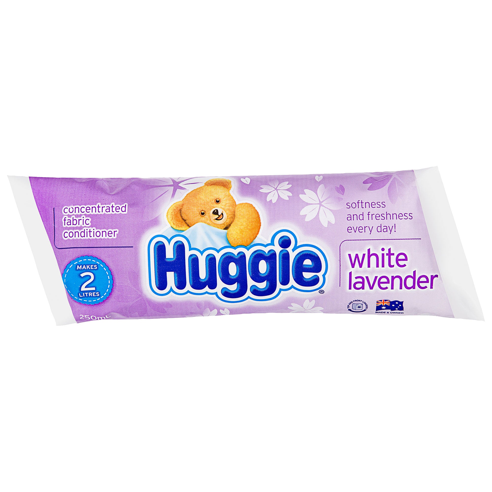 Huggie Fabric Softener Concentrate White Lavender 250mL The Reject Shop