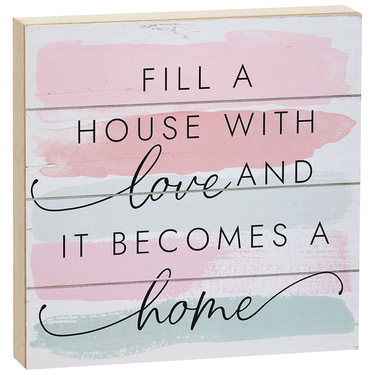 Wooden Plaque Fill A House