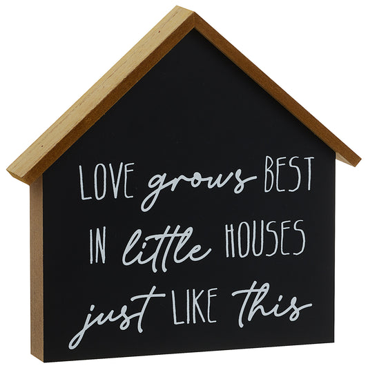 Wooden Plaque Love Grows Best