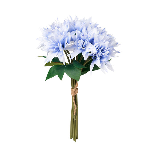 Faux Dahlia Bunch Blue/Pink