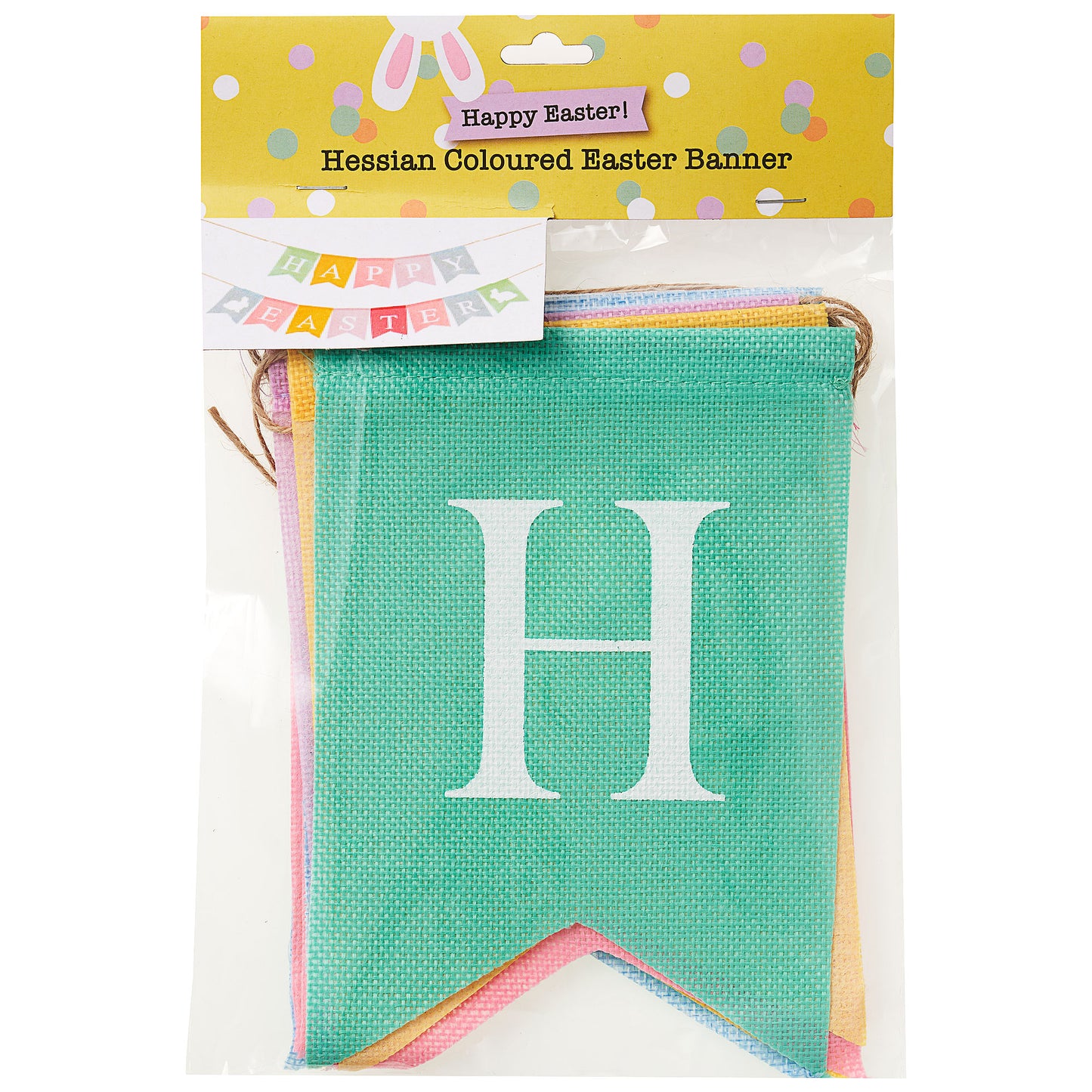 Hessian Coloured Easter Banner