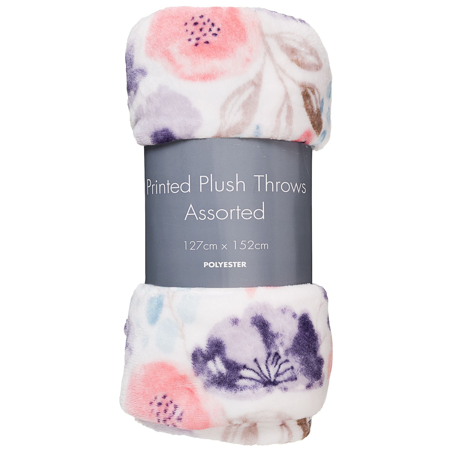 Printed Plush Throw 127x152cm Assorted