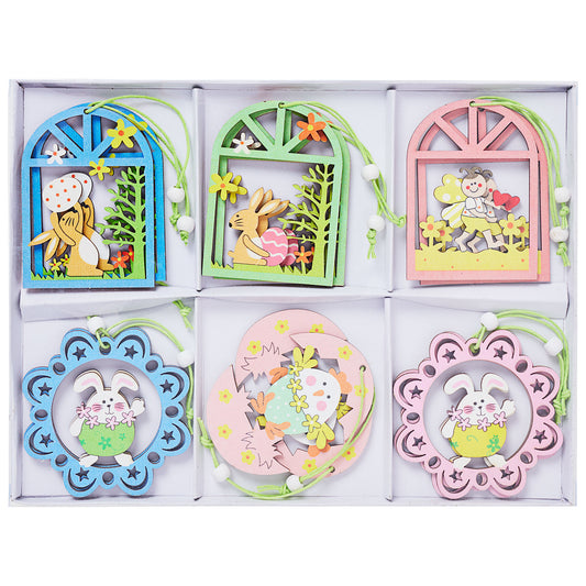 Easter Coloured Hanging Decoration 12pk