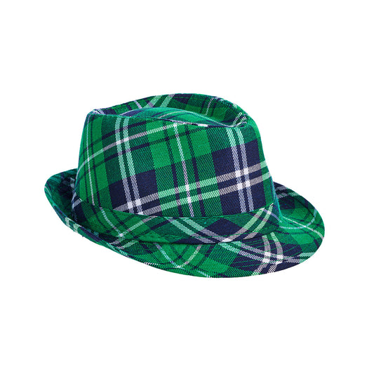St Patrick's Day Green Plaid Hat