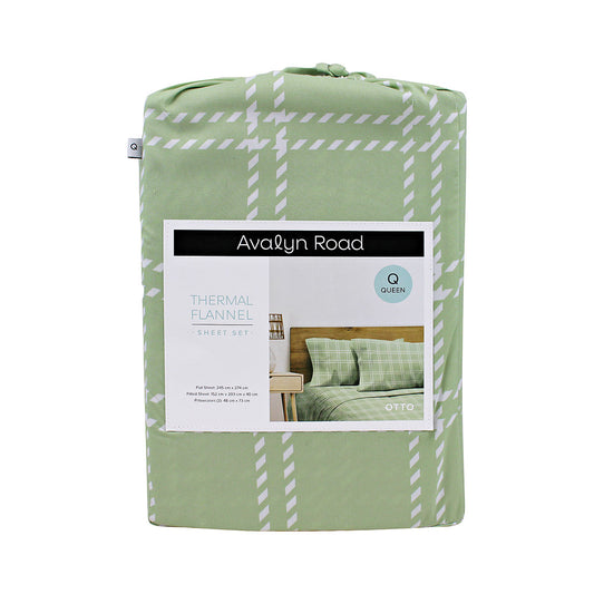 Avalyn Road Thermal Flannel Sheet Set Print QB Assorted