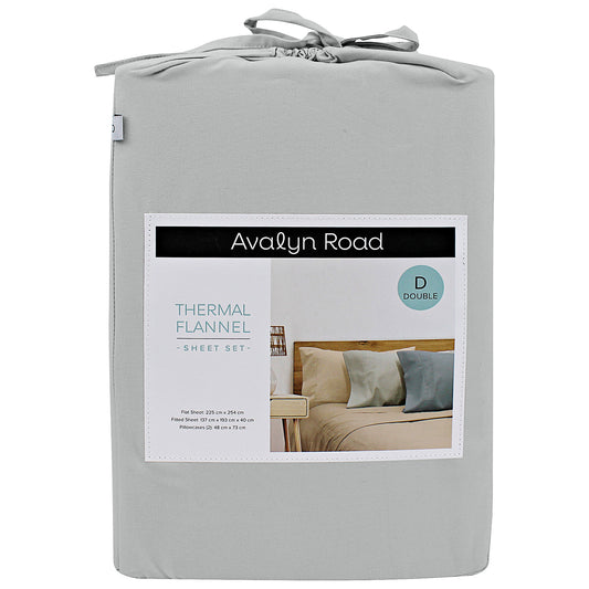 Avalyn Road Thermal Flannel Sheet Set Solid Colours DB Assorted