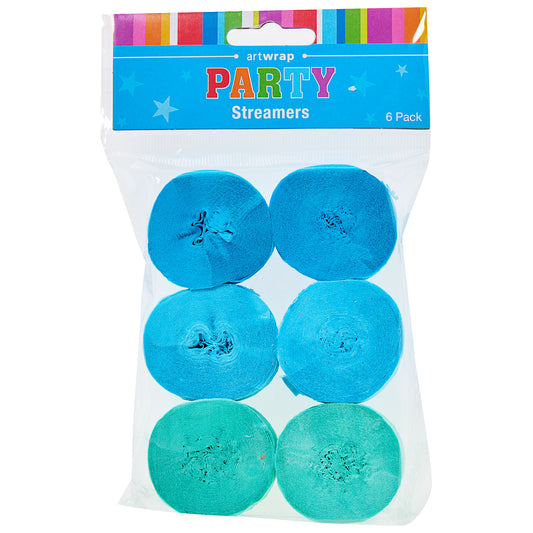 Streamers Pastel Blues 6pk