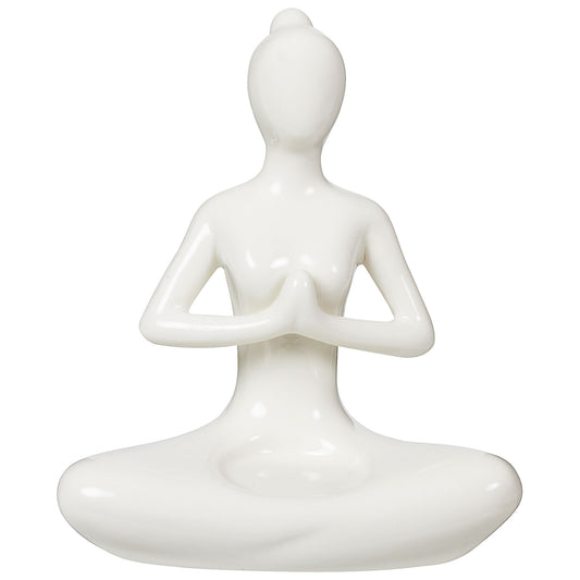 Figurine At Peace Ceramic Ornament White/Black