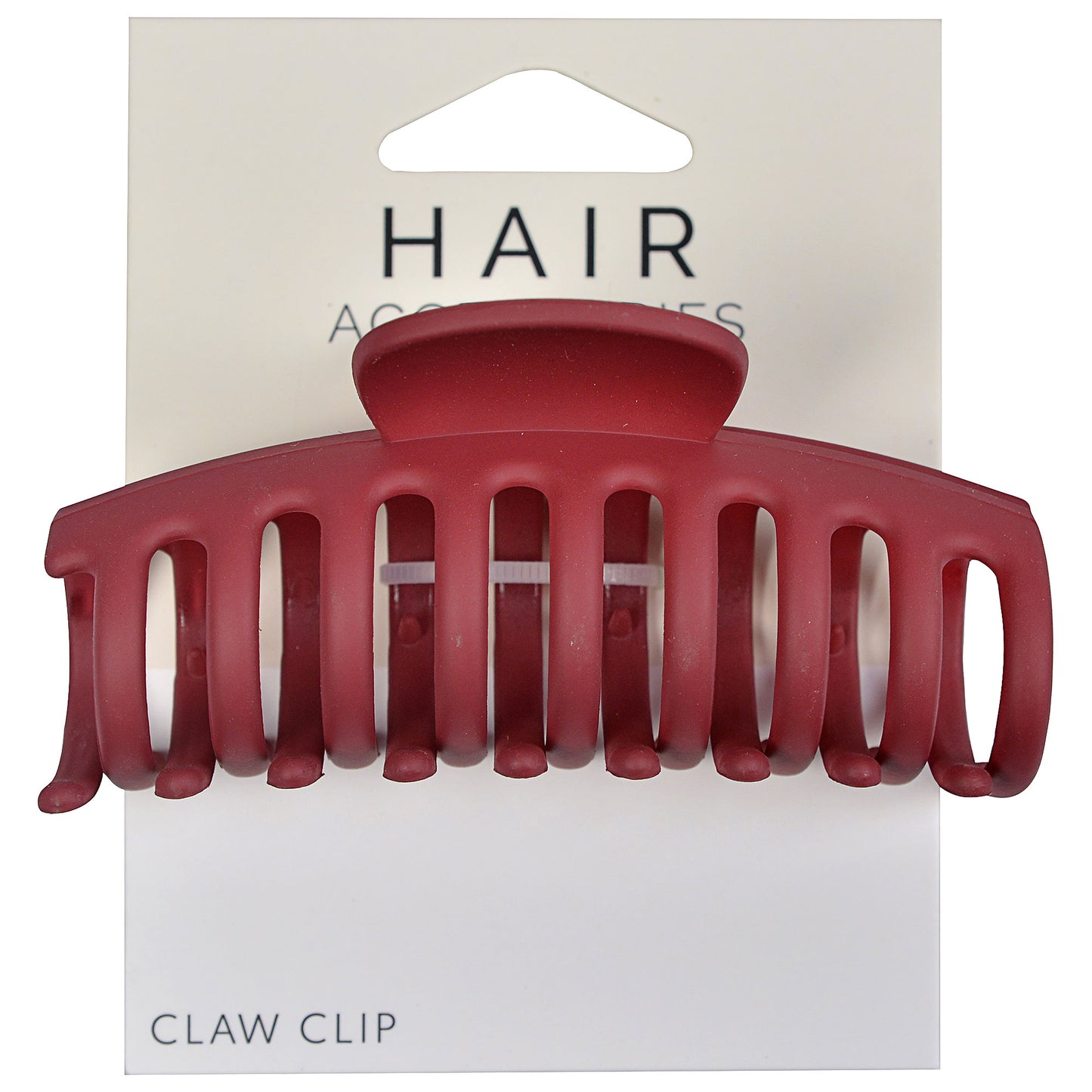 Burgundy Barrel Claw Clip