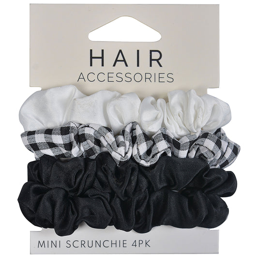 Black Mini Scrunchies 4pk