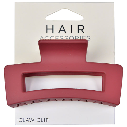 Rectangular Claw Clip Burgundy