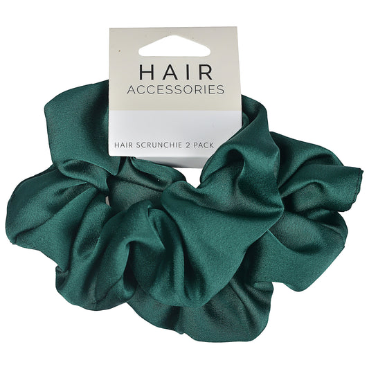 Green Scrunchie Green 2pk