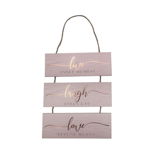 Live, Laugh, Love - Hanging Plaque