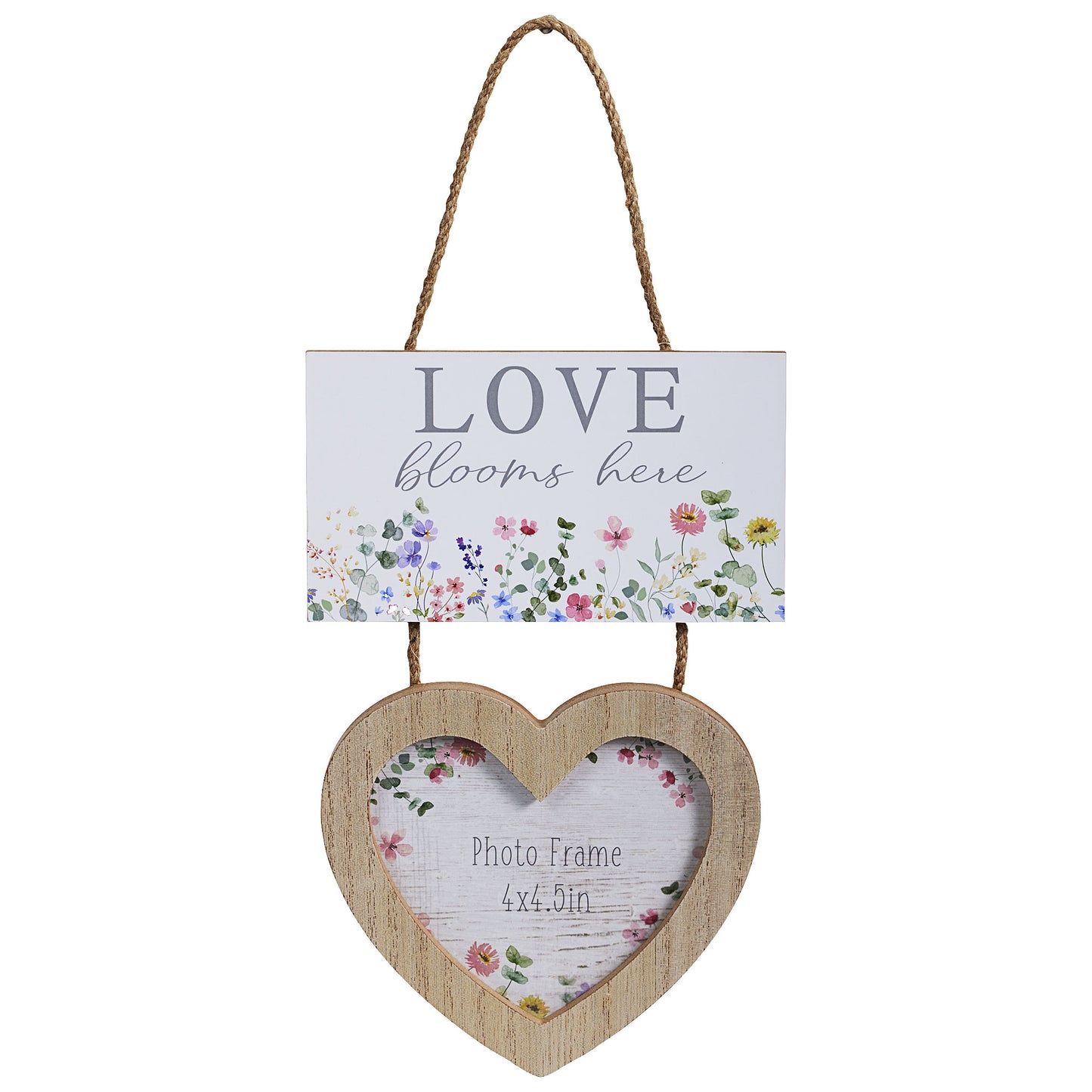 Love Blooms Hanging Plaque Frame