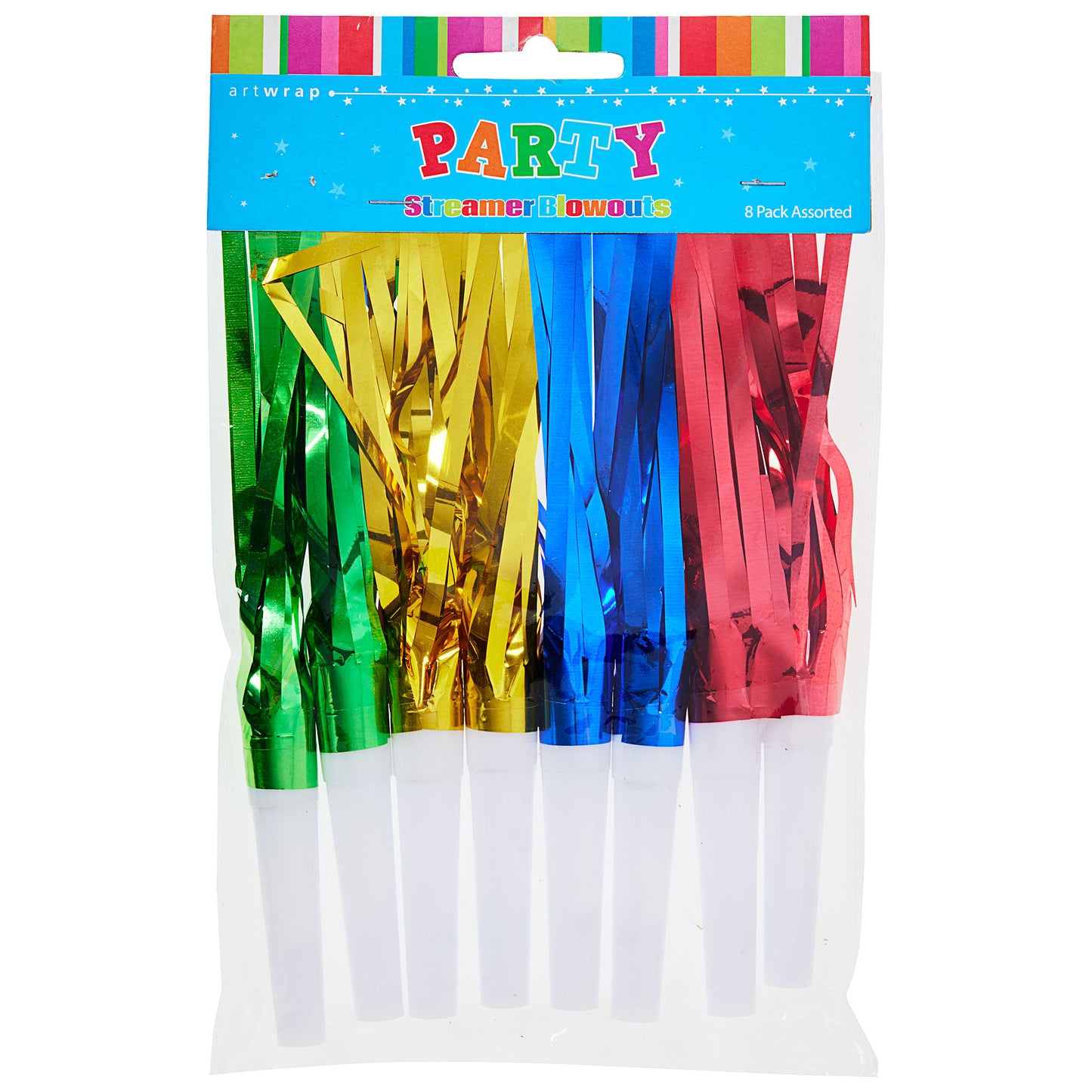 Blowout Streamer Assorted 8pk