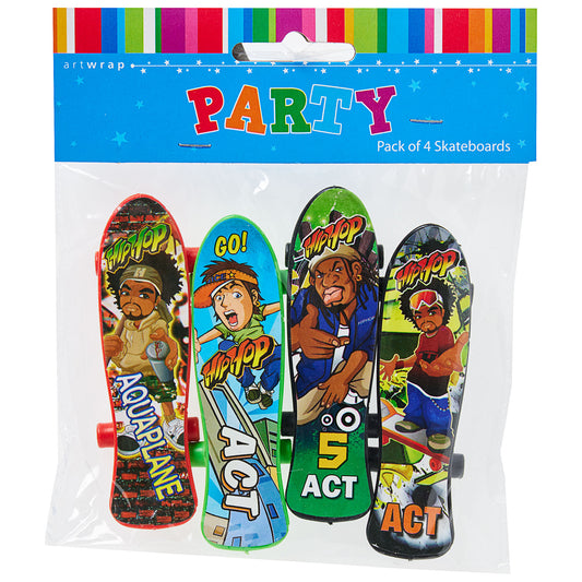 Party Favour Skateboard 4pk