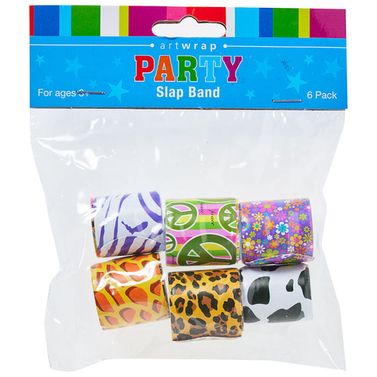 Party Favour Slap Bands 6pk