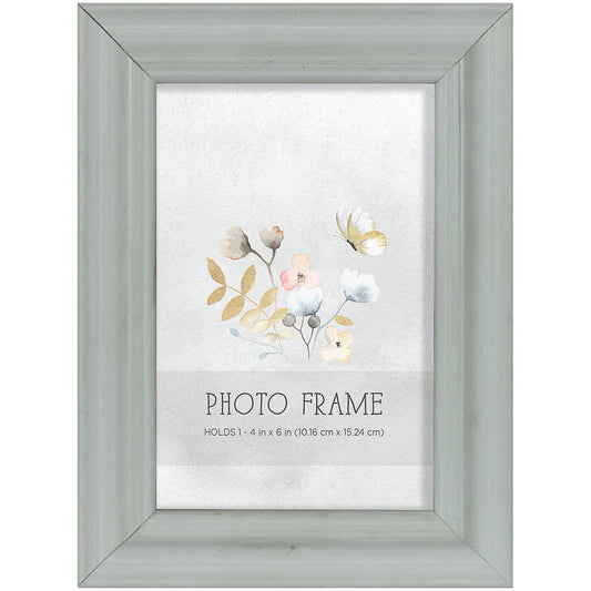 Wood Look Photo Frame Aqua/Brown 4x6"