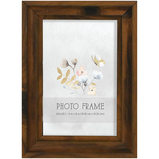 Wood Look Photo Frame Walnut/Pine 4x6"