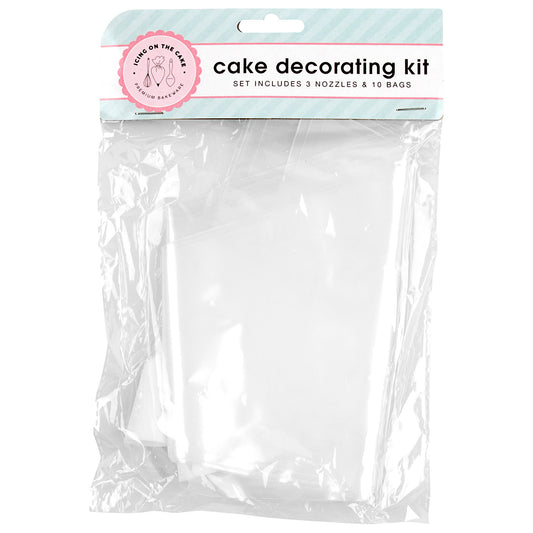 Cake Decorating Kit with 3 Nozzles 10pk