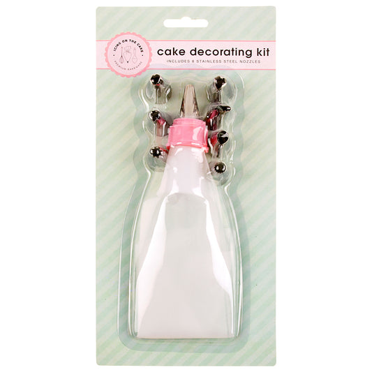 Cake Decorating Kit with Stainless Steel Nozzles