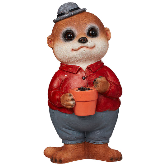 Meerkat Gardening Statue