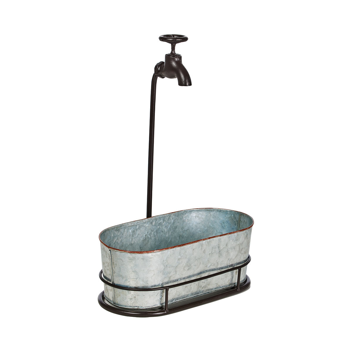 Metal Planter With Water Tap