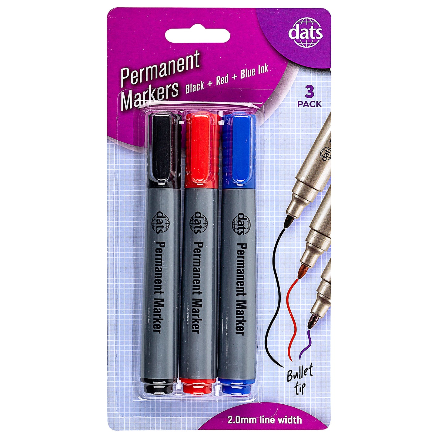 Permanent Marker 3pk