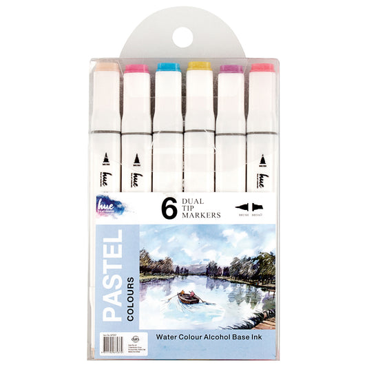 Dual Tip Pastel Markers 6pk