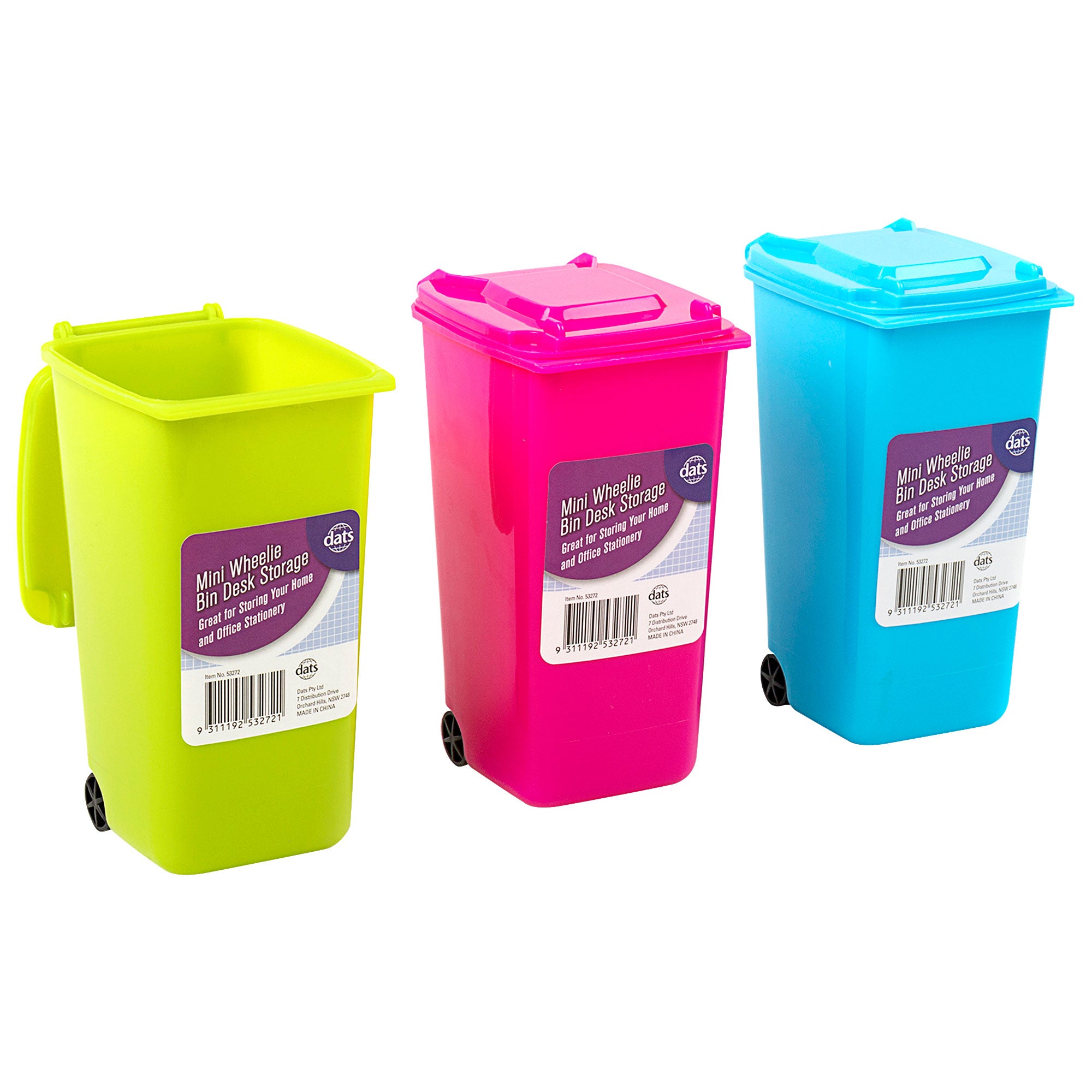 Bin Wheelie Mini Storage Desk Accessory The Reject Shop