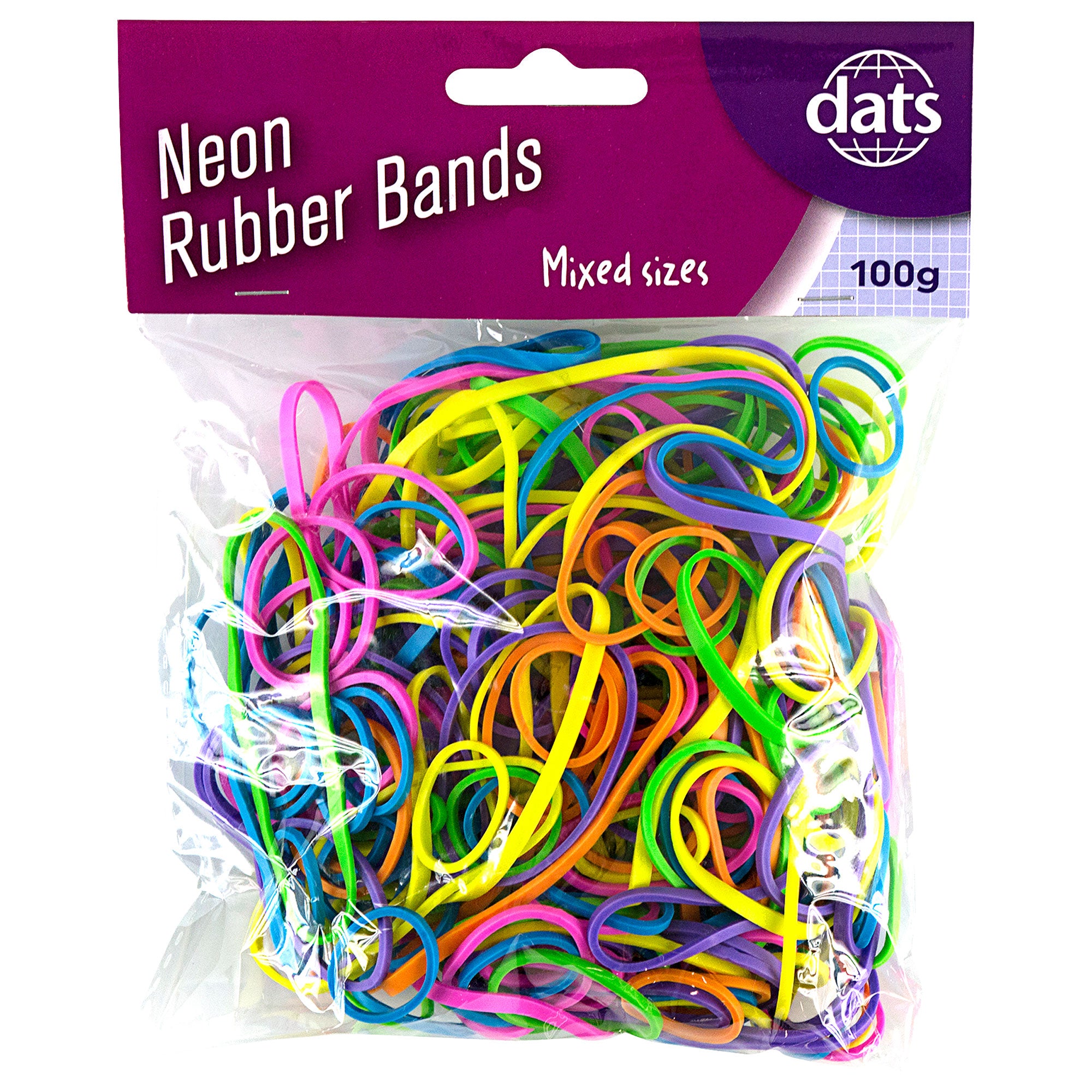 Rubber Band Mixed Colours & Sizes 100g The Reject Shop