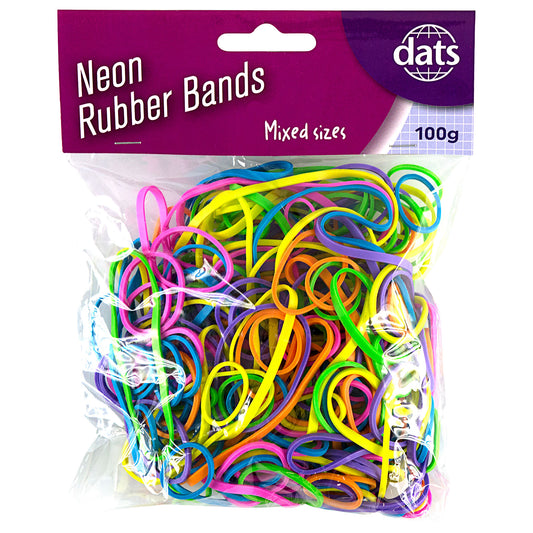 Rubber Band Mixed Colours & Sizes 100g