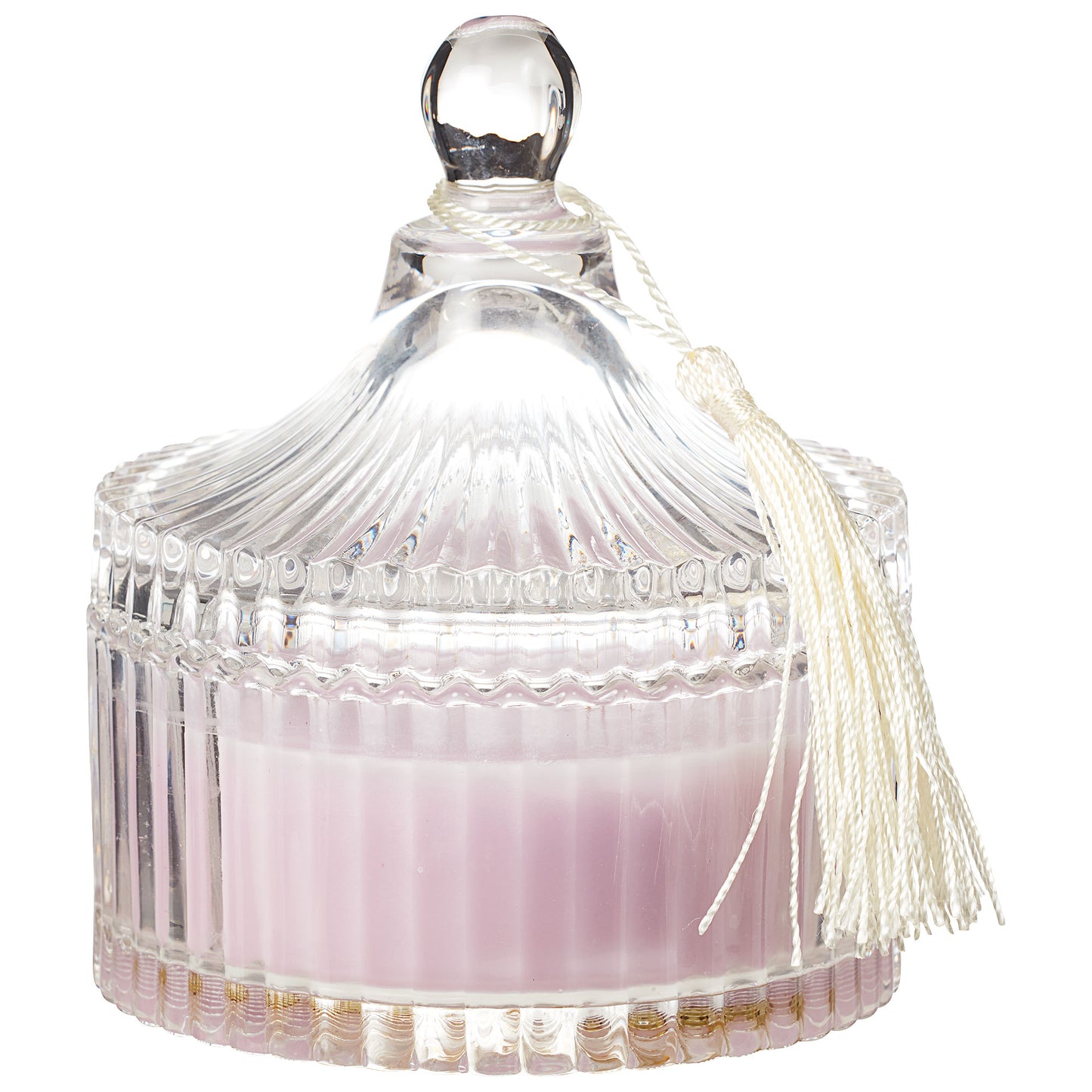 2-Wick Candle Diamond Glass Lid Peony & Cherry Blossom/ Vanilla Bean