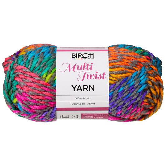 Birch Multi Twist Yarn 100g Brights