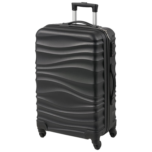 Spinner Suitcase Black Wave Medium