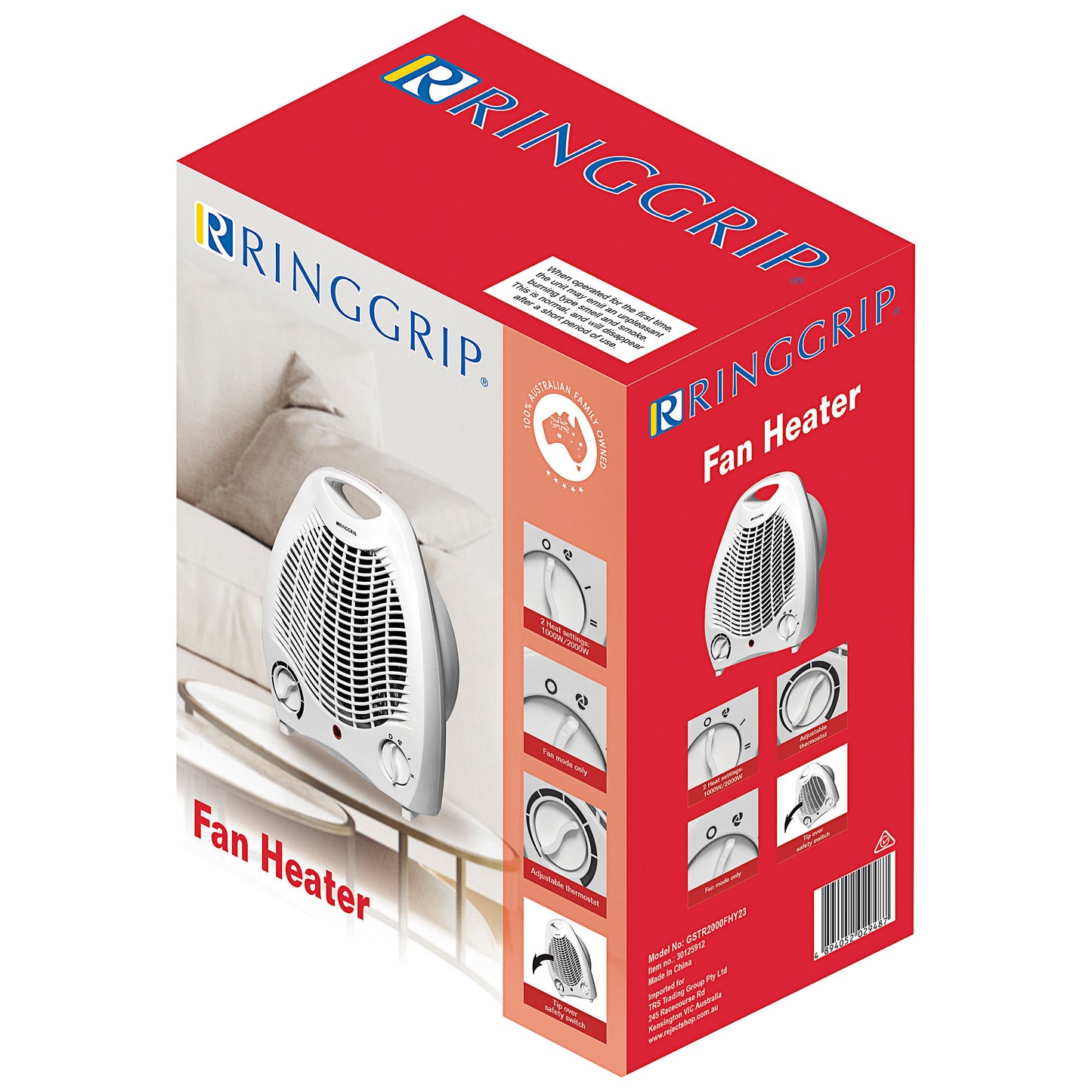 Ringgrip Fan Heater 2000W