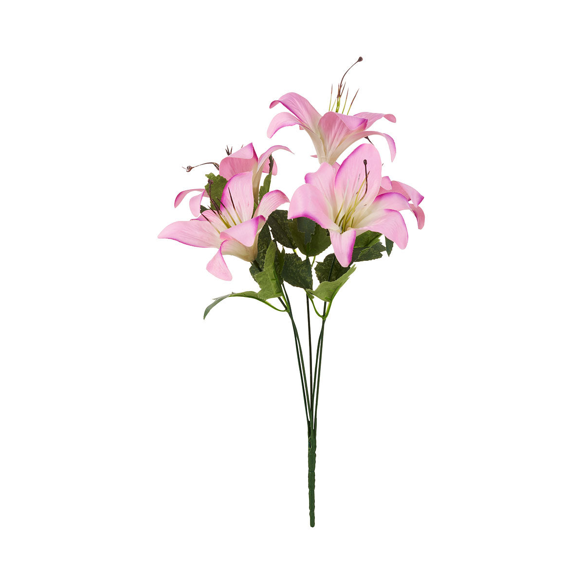 Faux Lily Bunch White/Pink/Yellow