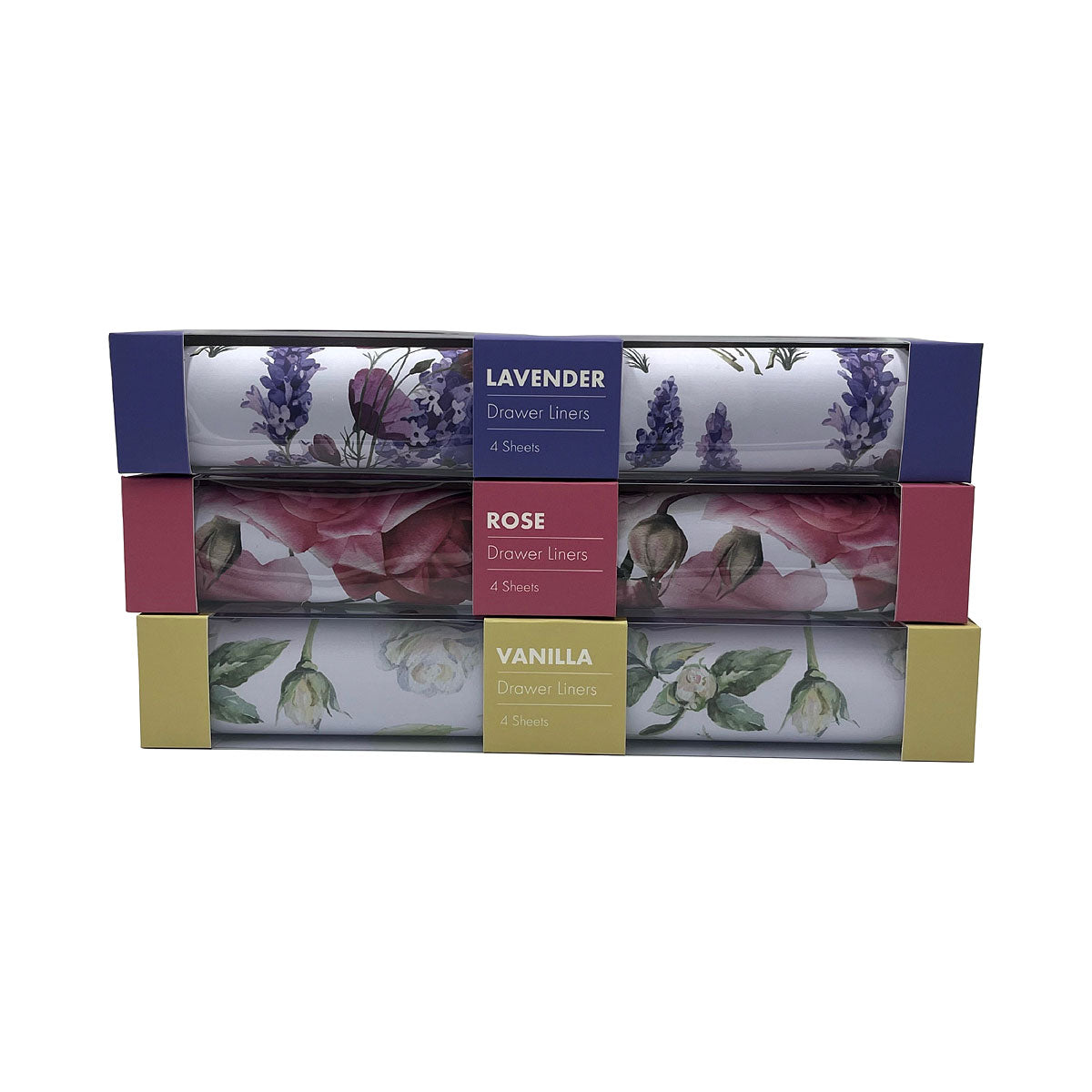 Scented Drawer Liners 4pk Assorted