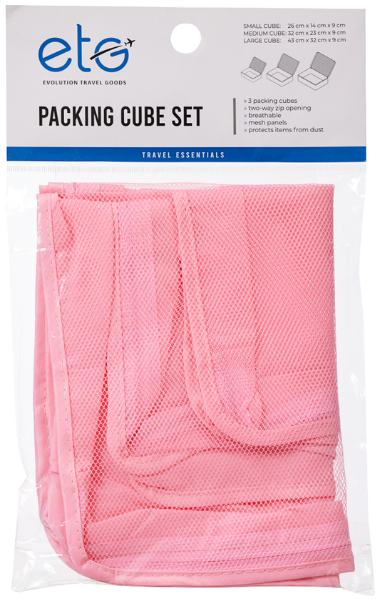 Packing Cube Pink/Navy 3pc