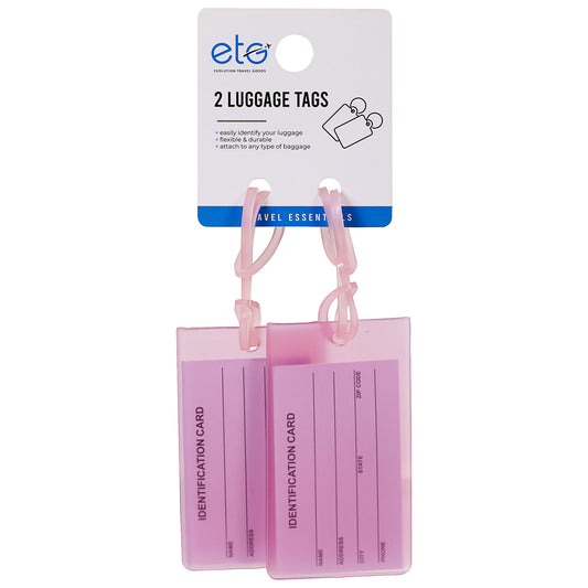 Luggage Tag Set Pink