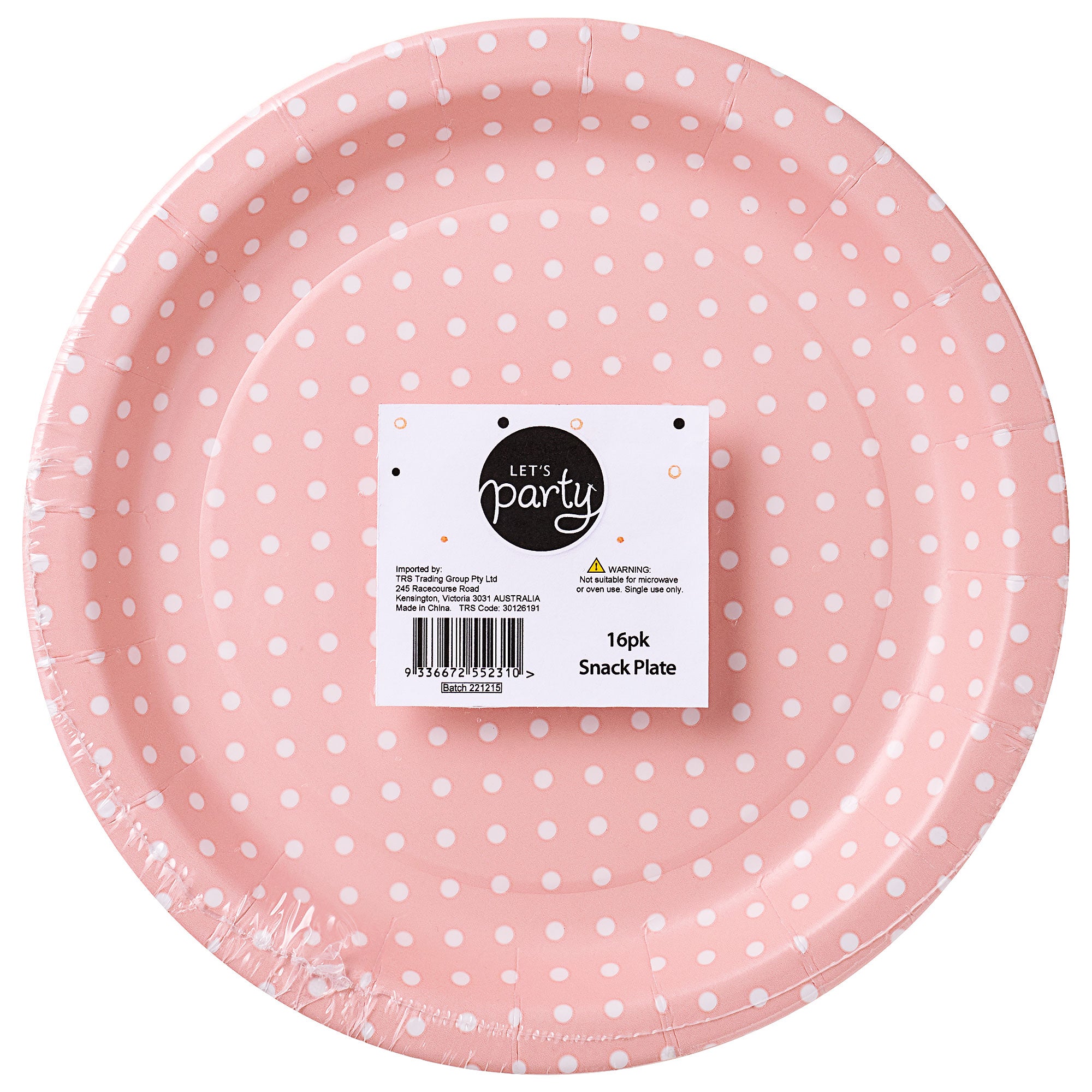 Snack Plate Pink Spot Print 16pk – The Reject Shop