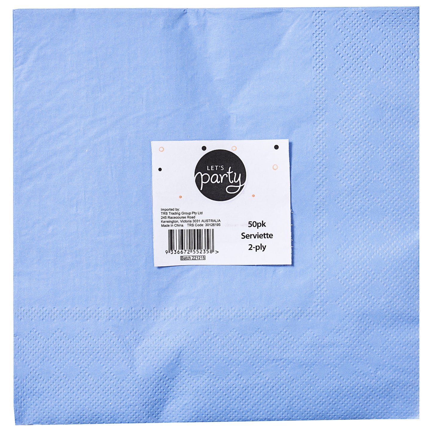 Let's Party Lunch Napkin Blue 2ply 50pk