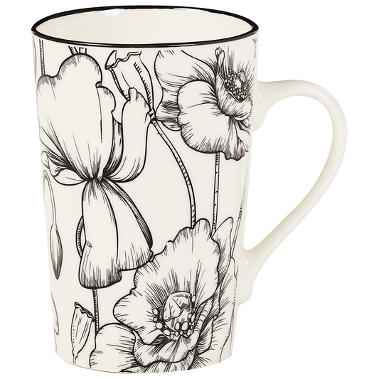 Sketch Blossom New Bone China Mug 518mL