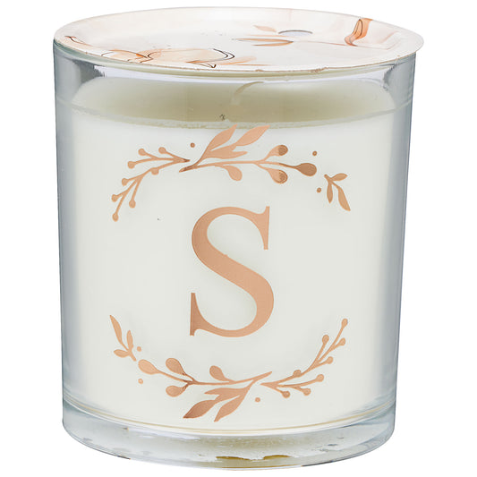 Monogram Alphabet Glass Candle Assorted