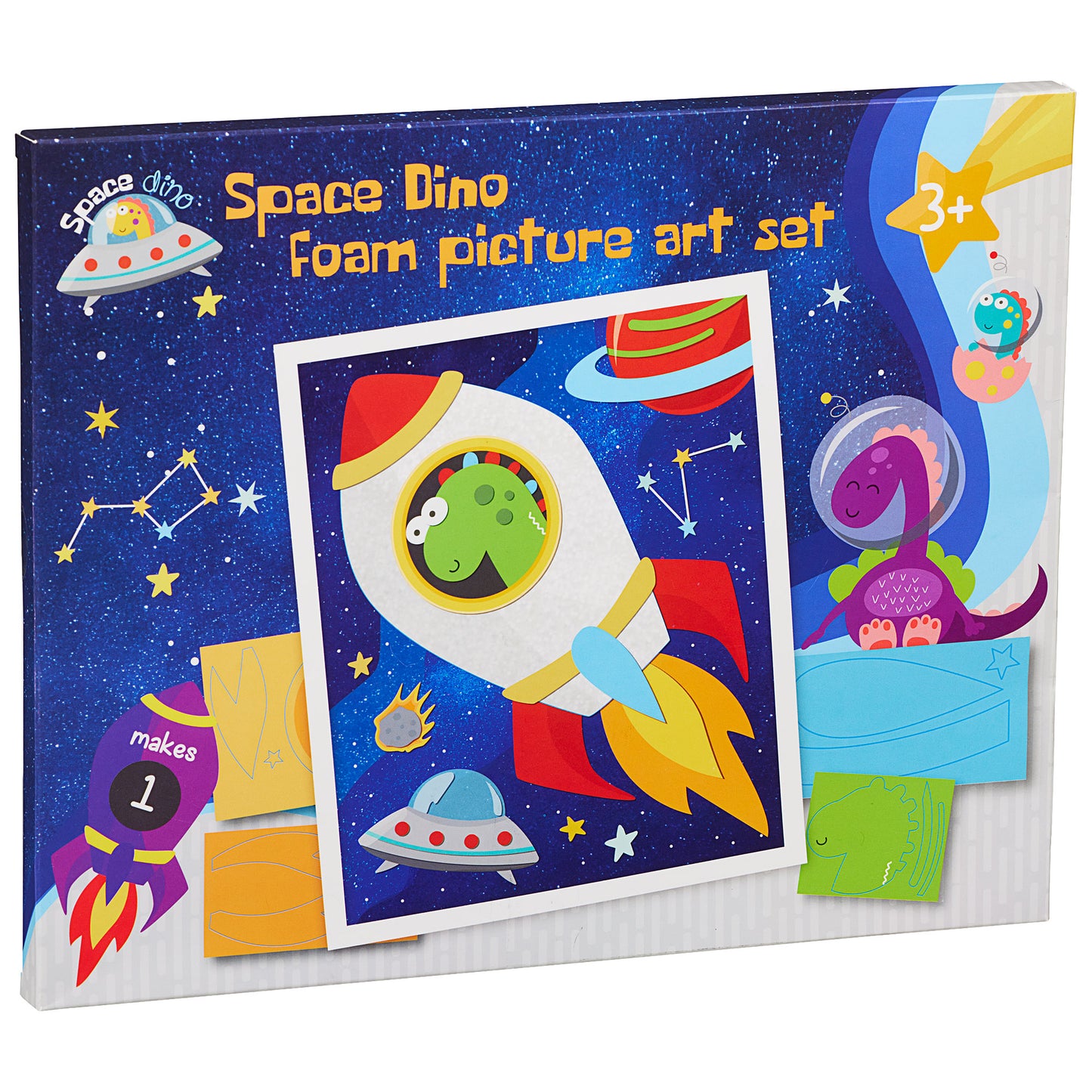 Space Dino Foam Picture Art Set