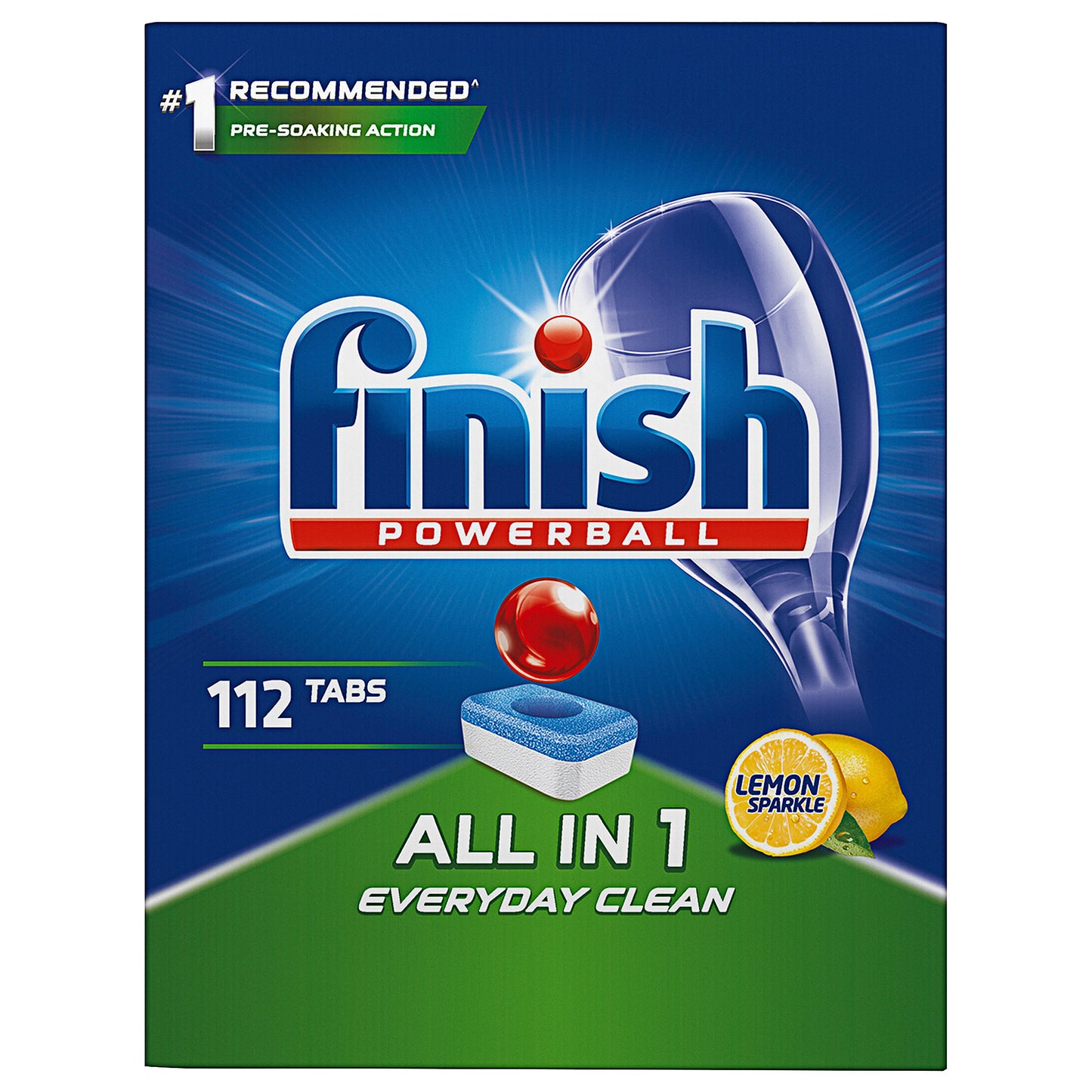 Finish All-In-1 Powerball Tablets Lemon 112pk