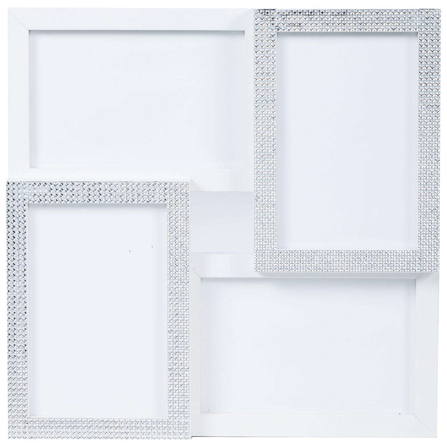 4-Window Collage Frame Diamante White