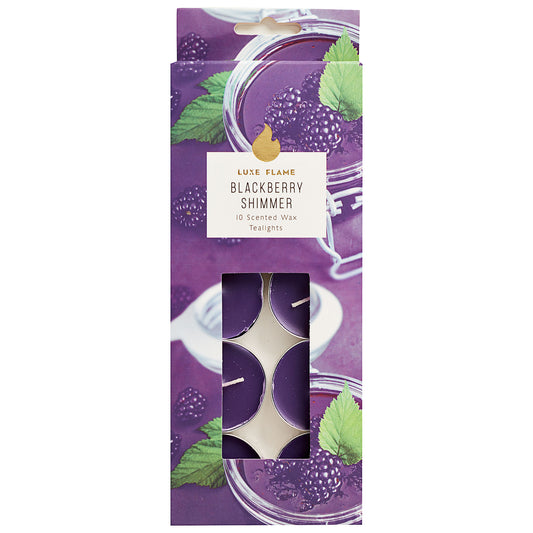 Tealight Candles Berry Shimmer Scented 10pk